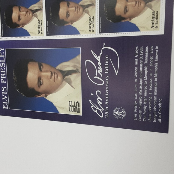 2002 25th Anniversary Edition Elvis Presley Stamps From Antigua & Barbuda NWT - Picture 5 of 8